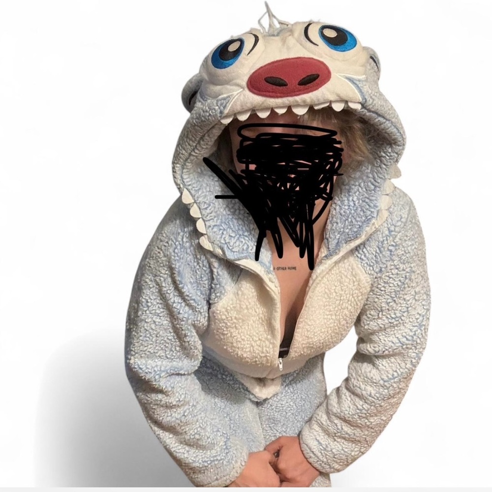 Cozy Blue and White Snowman Pajama Onesie